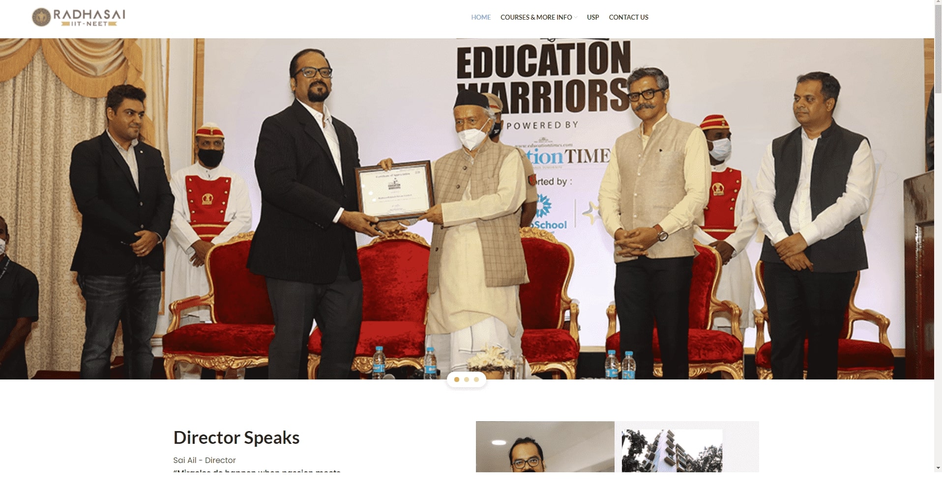 Education WordPress Website for Engineering jee and Medical Neet students